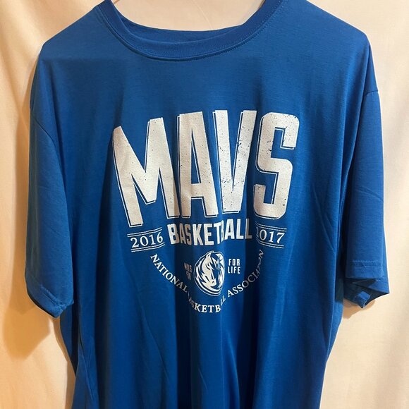 Dallas Mavericks 2016 Promo Athletic T Shirt/Men’s Extra Large XL Blue NBA Mavs - Picture 1 of 3